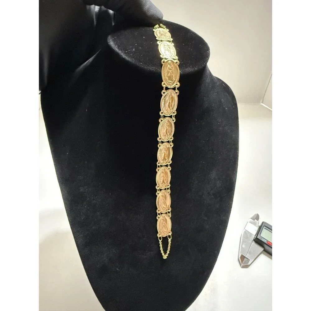 virgan mary bracelet 14k gold filled 11mm 8 inch lobster clasp
